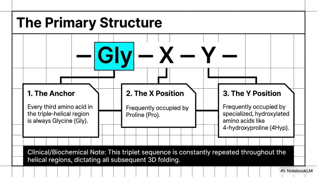 Slide 3: Primary Sequence Repeating Units in Collagen Biochemistry