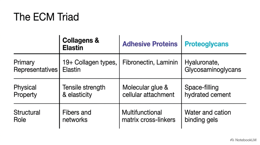 Slide 03: The Three Pillar Components of the Extracellular Matrix