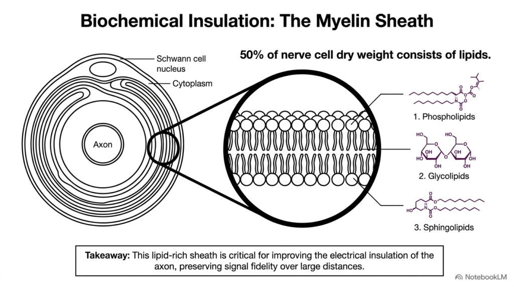 Slide 3: Myelin Sheath Structure in CNS Signal Transmission