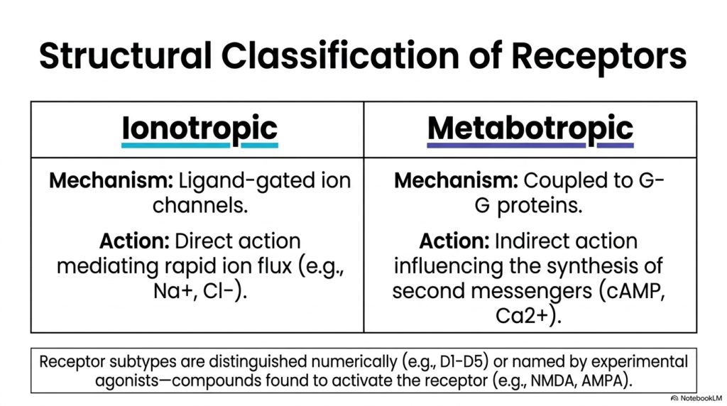 Slide 3: Structural Classification of Neurotransmitter Receptors