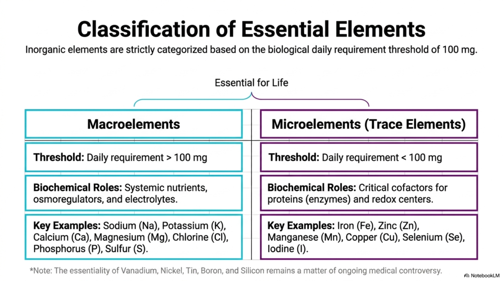 Slide 3: Classification Thresholds of Minerals and Trace Elements
