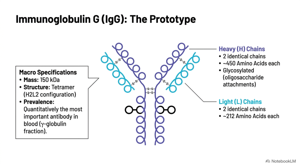 Slide 3: Immunoglobulin G as the Structural Prototype for Antibodies