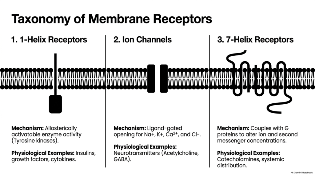Slide 3: Taxonomy of Membrane Receptors in the Hydrophilic Hormone Mechanism of Action
