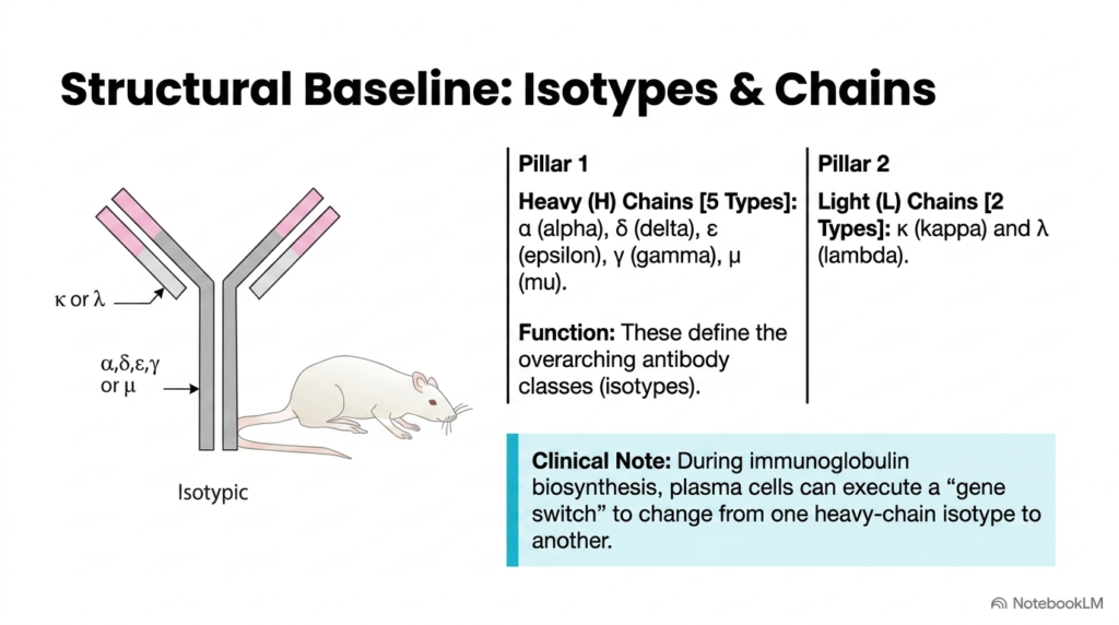 Slide 03: Isotypes and Chains in Antibody Biosynthesis