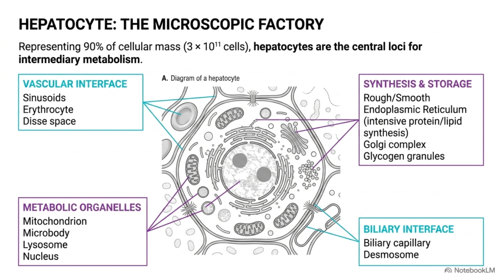 Slide 3: Hepatocytes as Microscopic Factories of Liver Metabolism