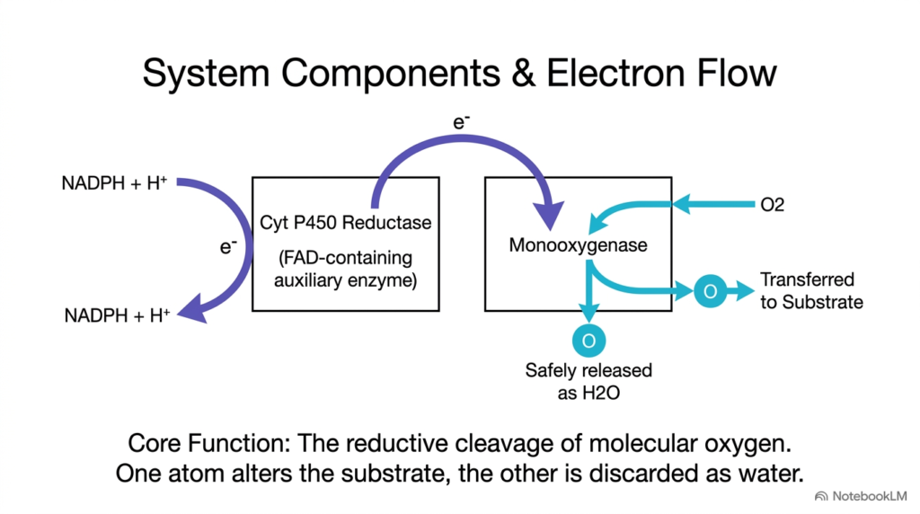 Slide 4: Electron Transport Components in Cytochrome P450 Reactions