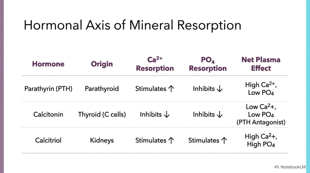 Slide 4: Hormonal Regulation of Mineral and Renal Electrolyte Resorption