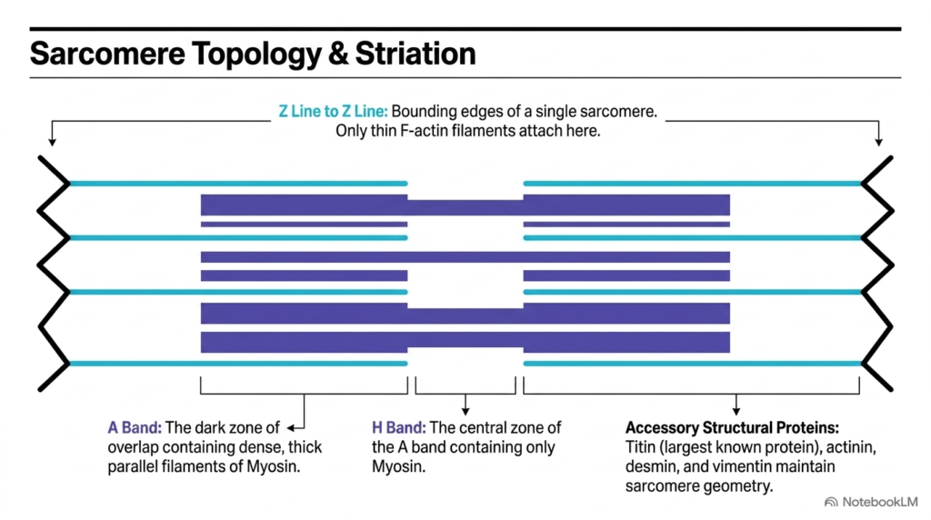 Slide 4: Sarcomere Topology and Banding Patterns in Muscle Contraction