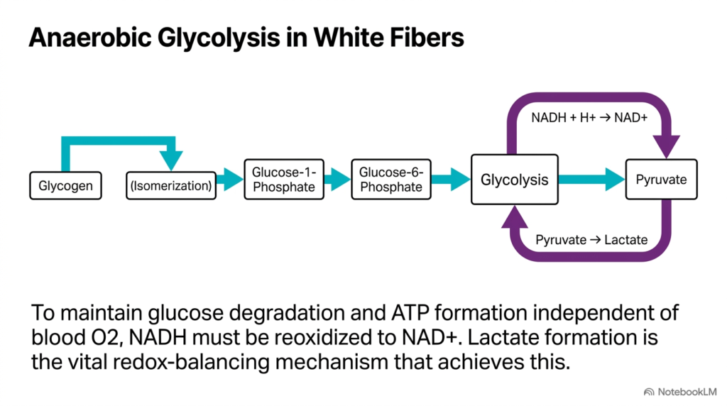 Slide 04: Anaerobic Glycolysis and Redox Balance in Muscle Metabolism