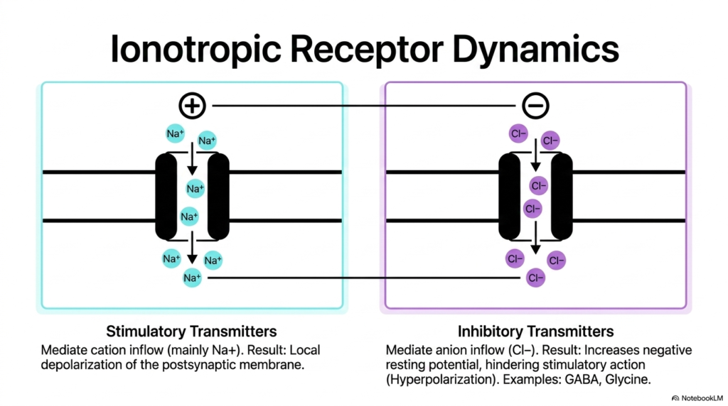 Slide 4: Ionotropic Dynamics of Neurotransmitter Receptors