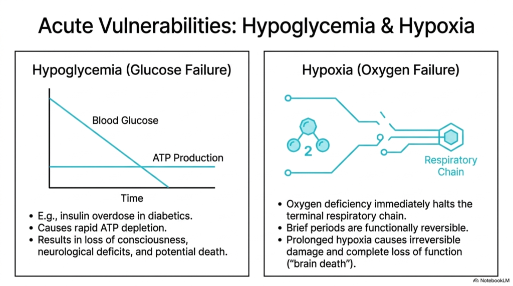 Slide 4: Acute Metabolic Failures in Brain Metabolism