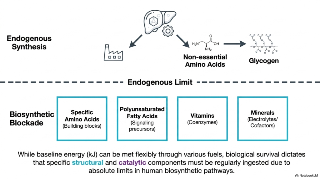 Slide 4: Endogenous Synthesis Limits and Essential Macronutrients