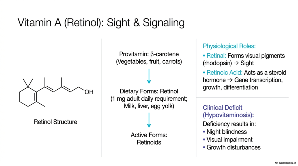Slide 4: Vitamin A and Visual Signaling in Lipid-Soluble Vitamins