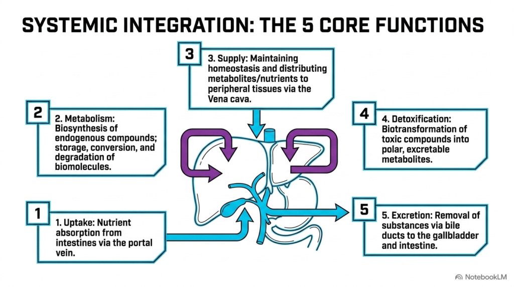 Slide 4: Systemic Integration and Core Functions of Liver Metabolism