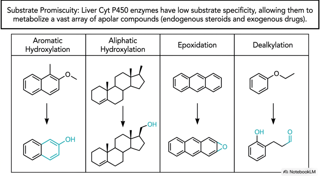 Slide 5: Substrate Promiscuity and Versatility of Cytochrome P450