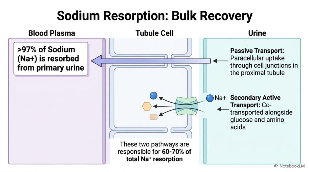 Slide 5: Bulk Sodium Recovery in Renal Electrolyte Resorption