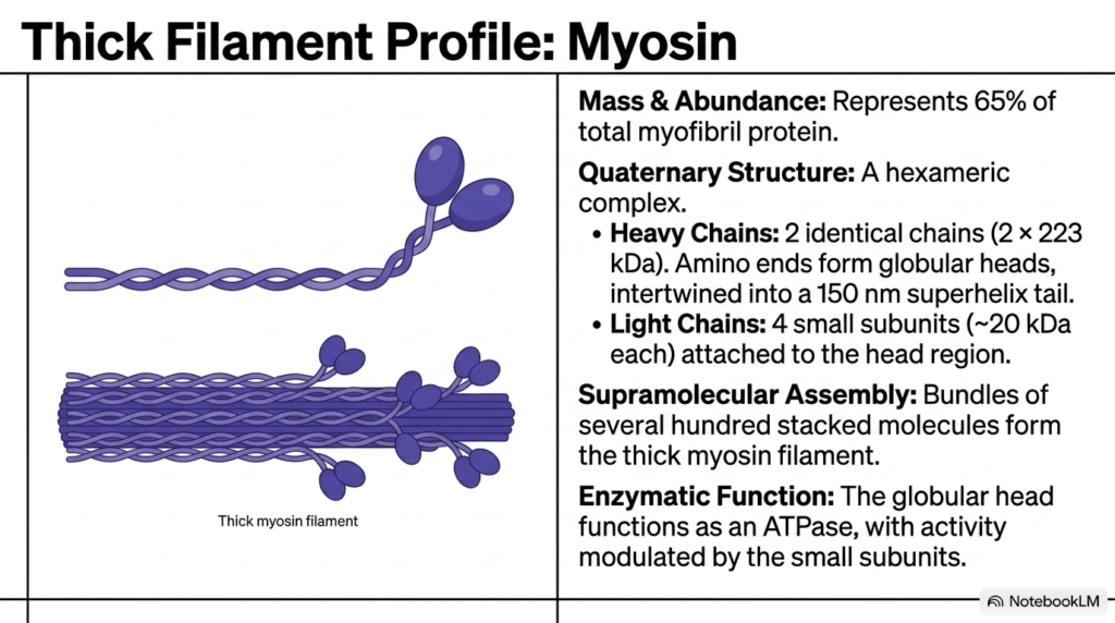 Slide 5: Thick Filament Architecture and Myosin in Muscle Contraction