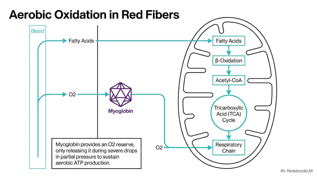 Slide 05: Aerobic Oxidation and Myoglobin Dynamics in Muscle Metabolism