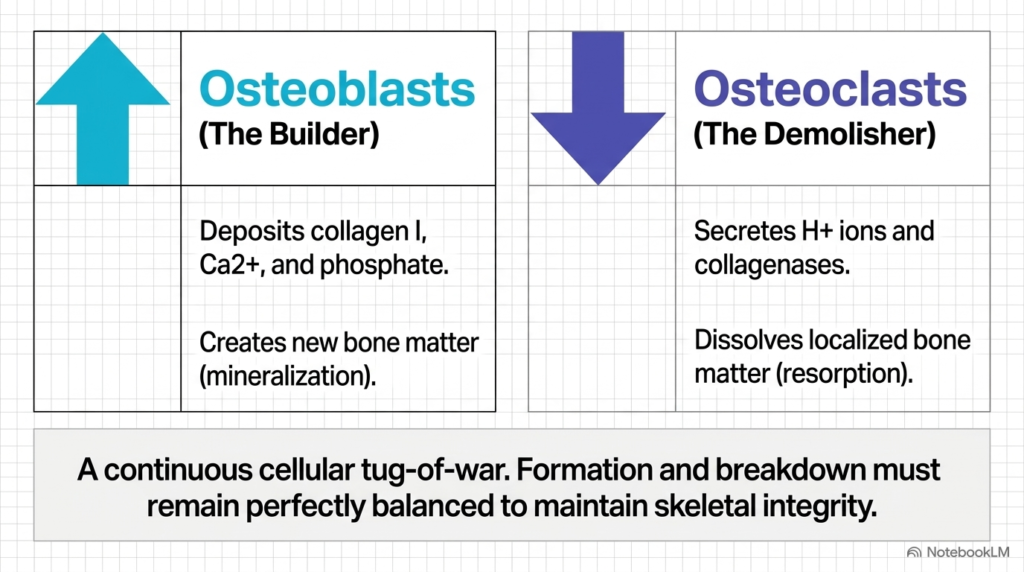 Slide 5: Cellular Dynamics of Osteoblasts and Osteoclasts in Calcium Metabolism