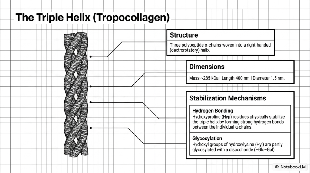 Slide 5: The Tropocollagen Triple Helix in Collagen Biochemistry