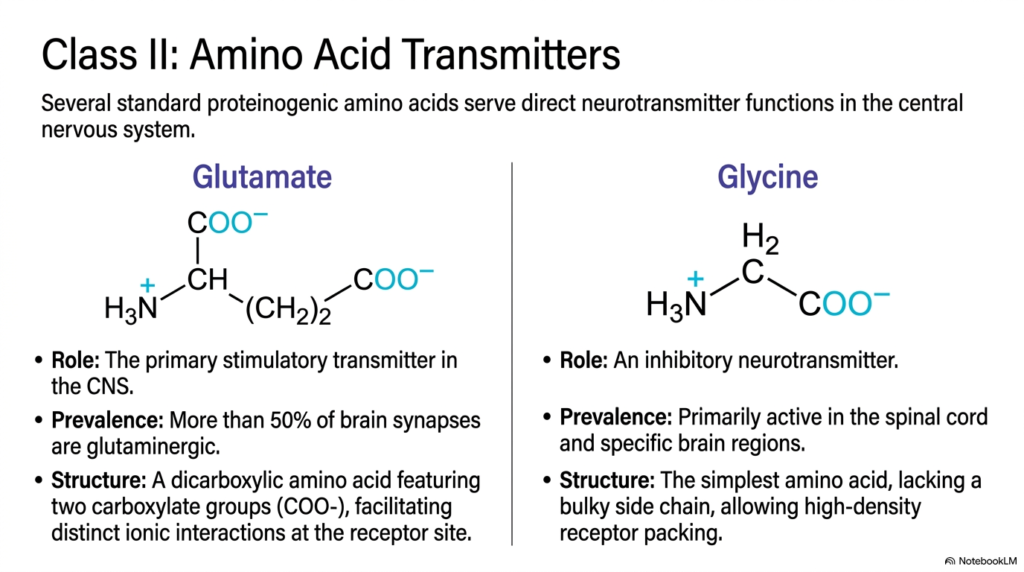 Slide 5: Class II Amino Acid Neurotransmitters in the CNS