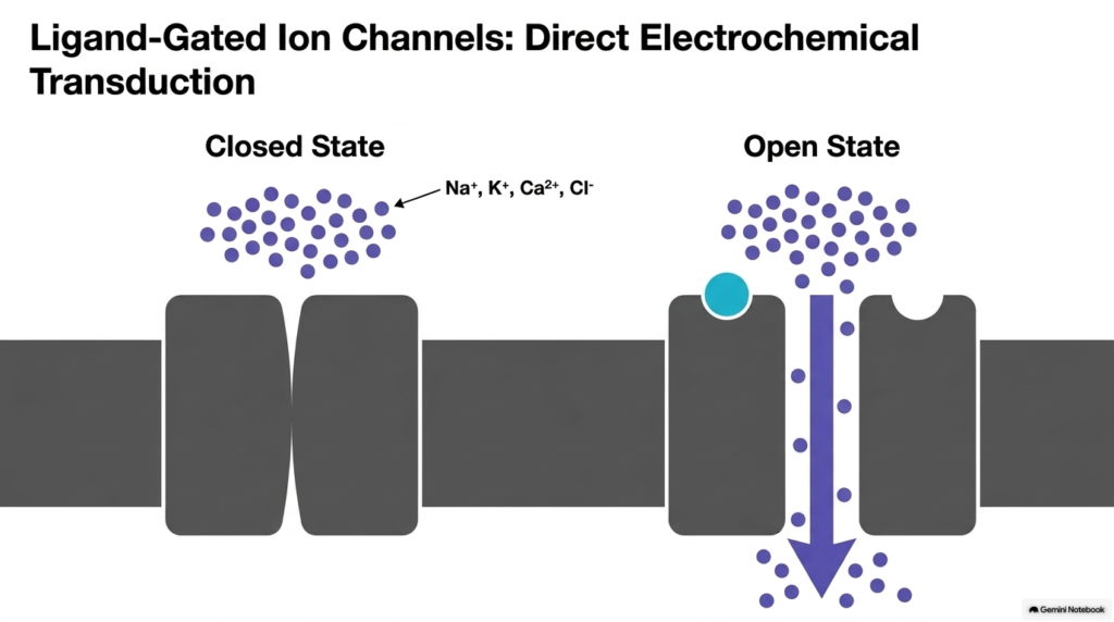 Slide 5: Ligand-Gated Ion Channels in the Hydrophilic Hormone Mechanism of Action