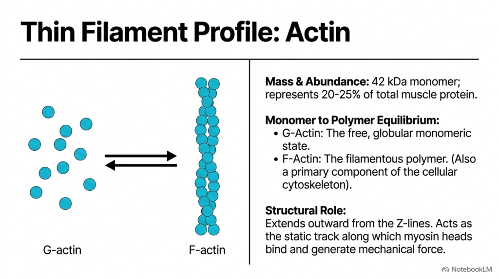 Slide 6: Thin Filament Structure and Actin Dynamics in Muscle Contraction