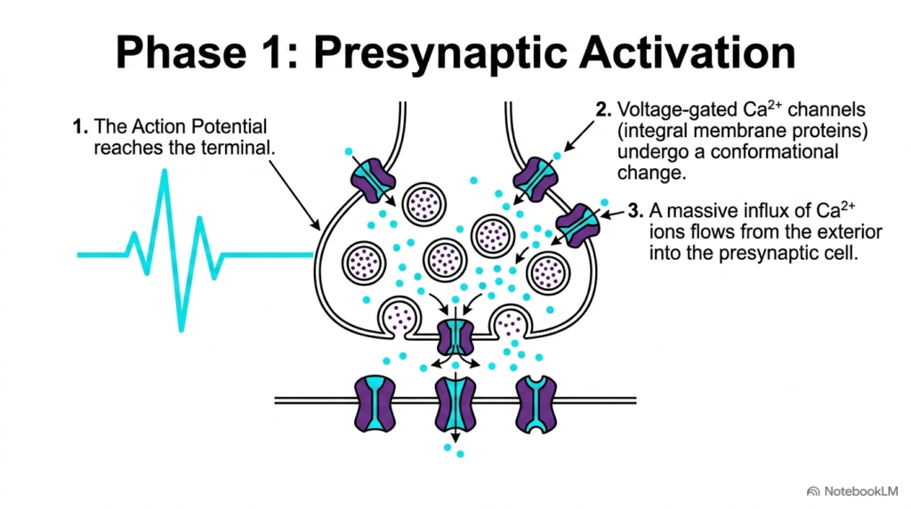 Slide 6: Presynaptic Calcium Activation in CNS Signal Transmission