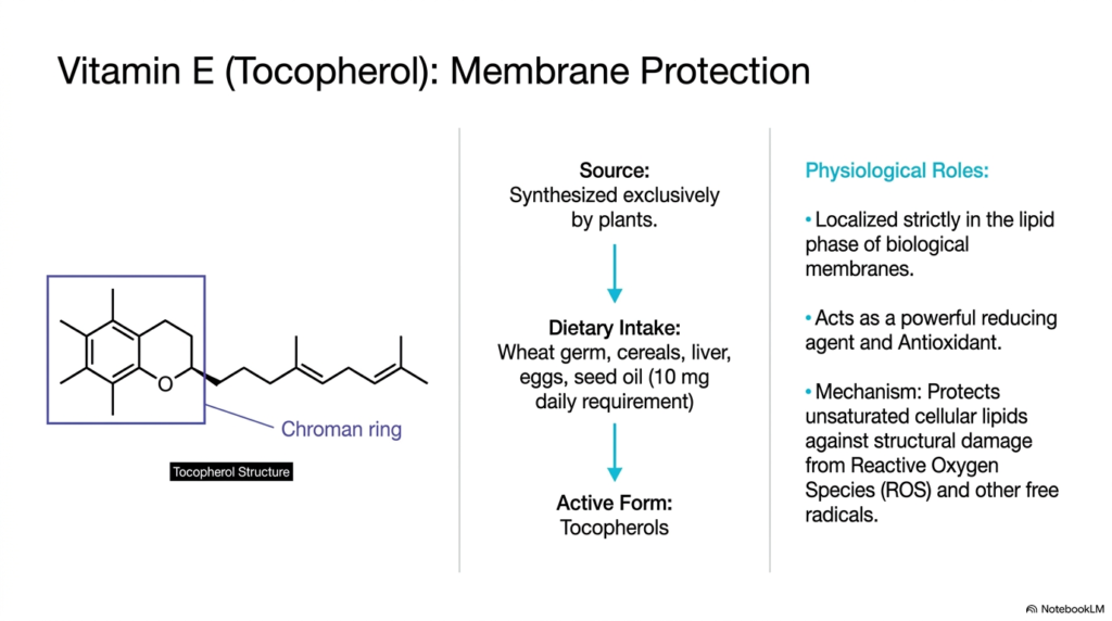 Slide 6: Vitamin E and Membrane Antioxidant Protection in Lipid-Soluble Vitamins