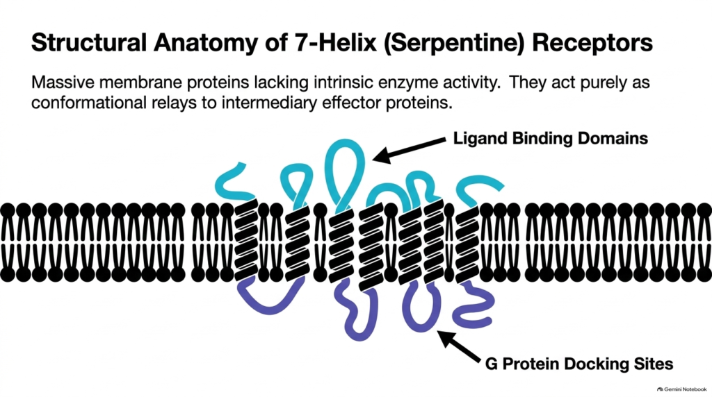 Slide 6: Structural Anatomy of 7-Helix Receptors in the Hydrophilic Hormone Mechanism of Action