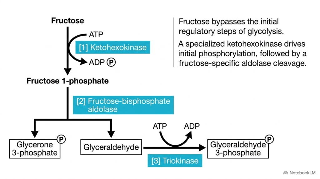 Slide 06: Fructose Pathway and Kinase Steps in Carbohydrate Metabolism