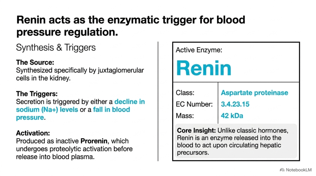 Slide 7: Renin Synthesis and Enzymatic Triggering of Renal Hormones