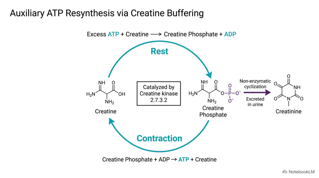 Slide 07: Creatine Phosphate Buffering in Muscle Metabolism
