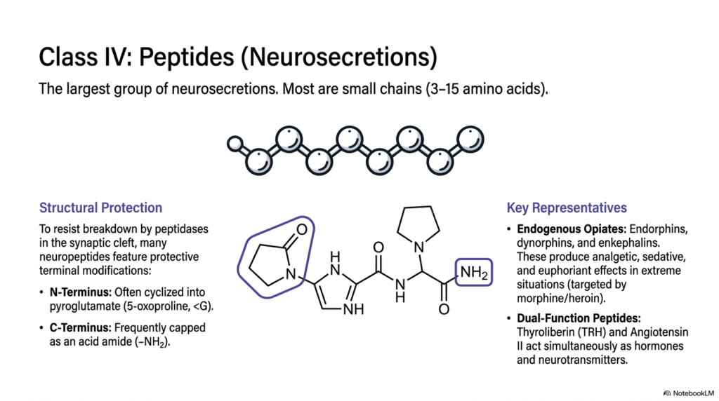 Slide 7: Class IV Peptide Neurotransmitters and Neurosecretions