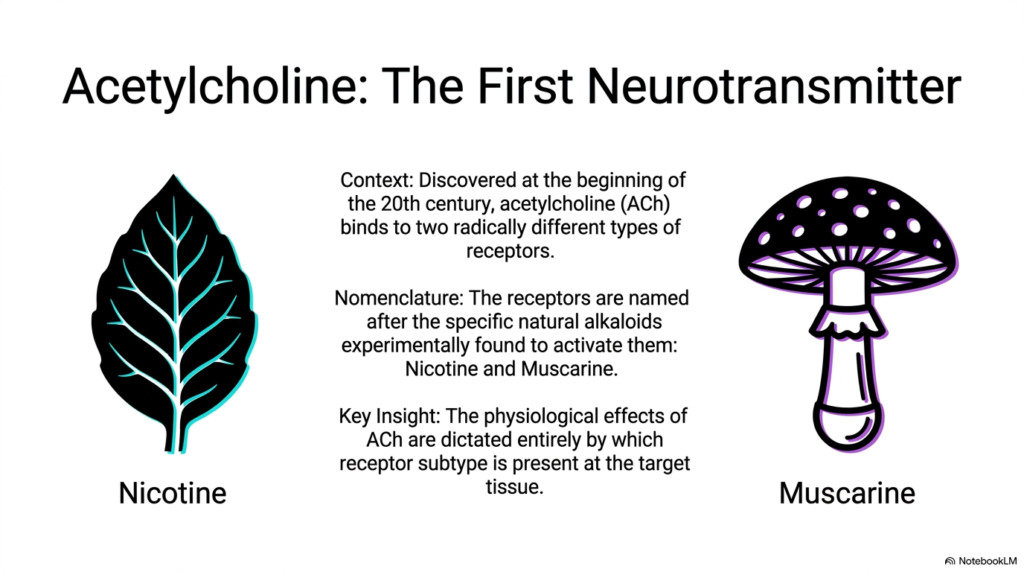 Slide 7: Discovery and Subtypes of Acetylcholine Neurotransmitter Receptors