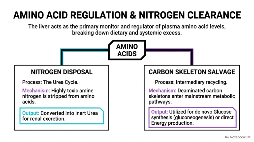 Slide 7: Amino Acid Regulation and Nitrogen Clearance in Liver Metabolism