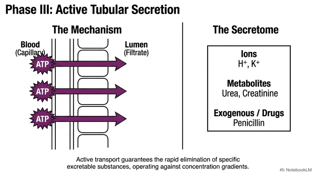 Slide 08: Mechanisms of Active Tubular Secretion in Renal Biochemistry