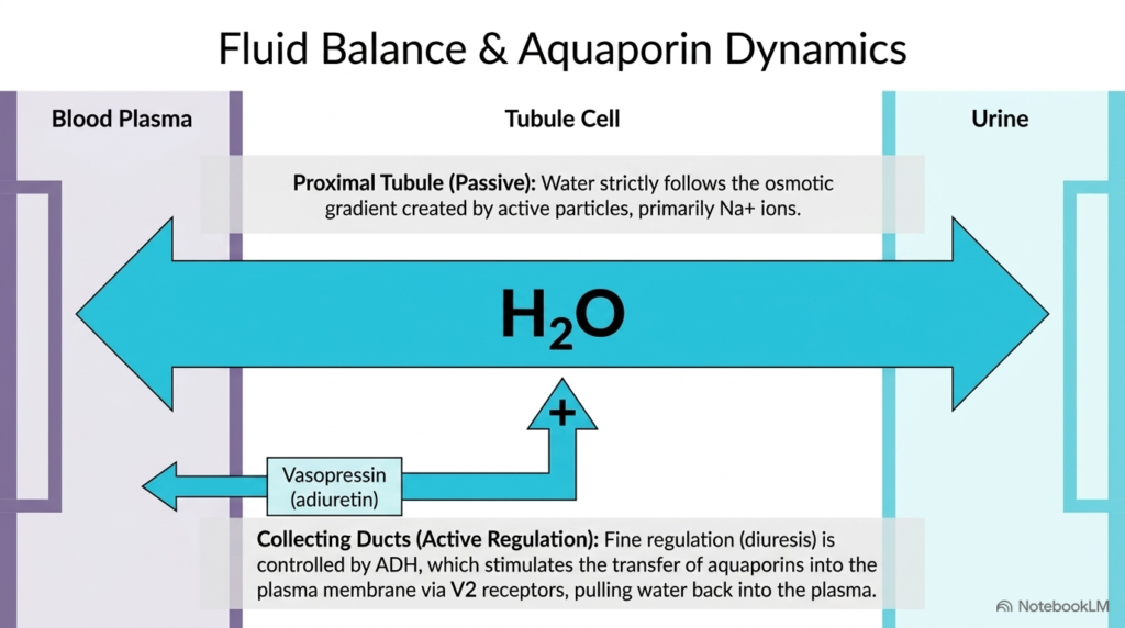 Slide 8: Water Dynamics and Osmotic Renal Electrolyte Resorption