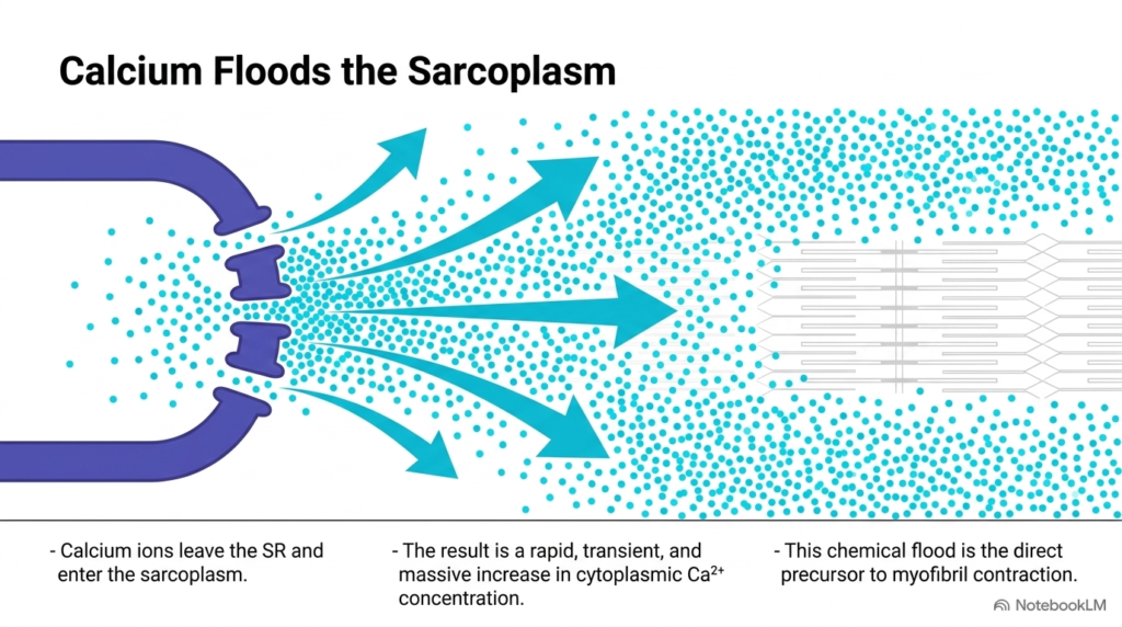 Slide 08: Sarcoplasmic Calcium Flooding in Muscle Contraction Control