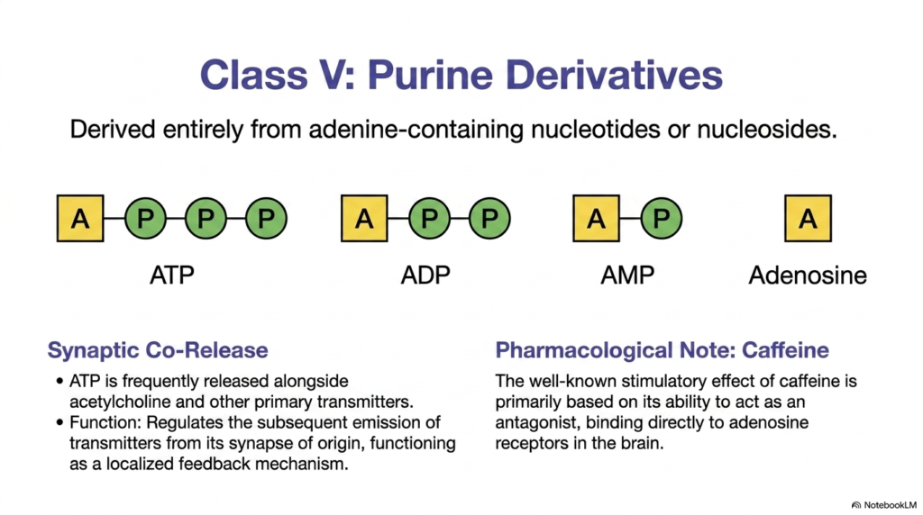 Slide 8: Class V Purine Derivative Neurotransmitters