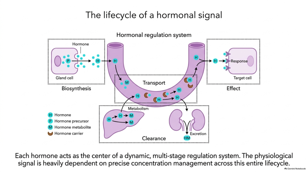 Slide 8: The Lifecycle of a Signal in the Biochemistry of Hormones