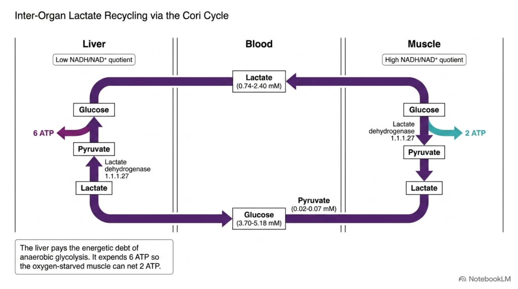 Slide 09: Inter-Organ Lactate Recycling via the Cori Cycle in Muscle Metabolism