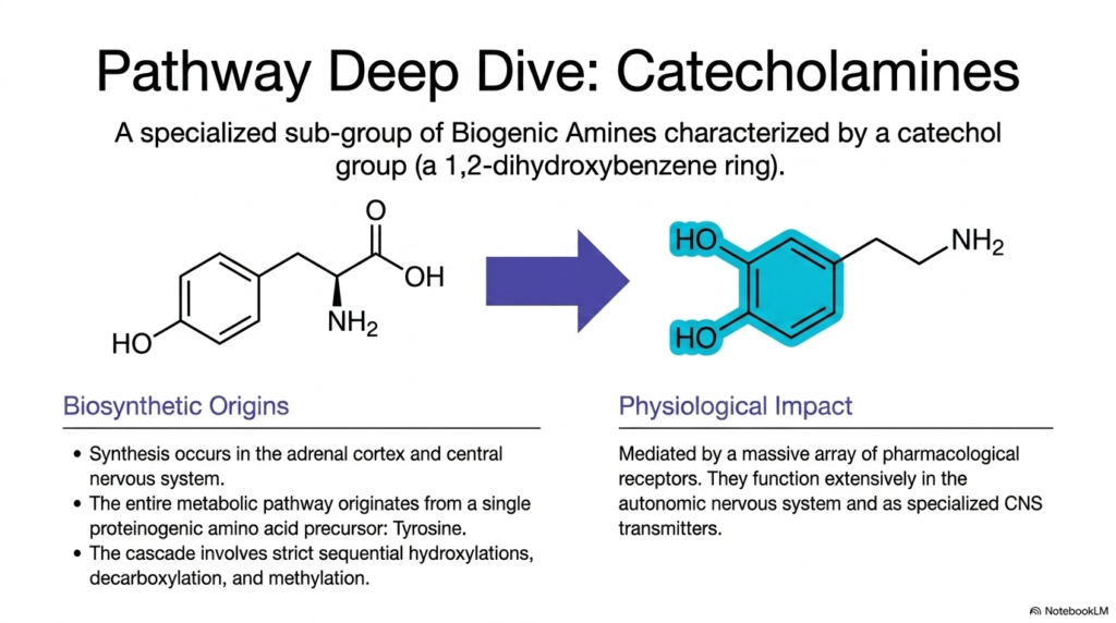 Slide 9: Catecholamine Biosynthesis in Neurotransmitters