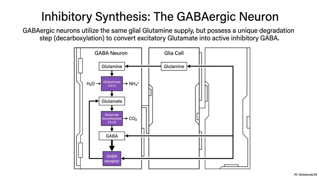 Slide 9: GABA Synthesis Pathways in Brain Metabolism