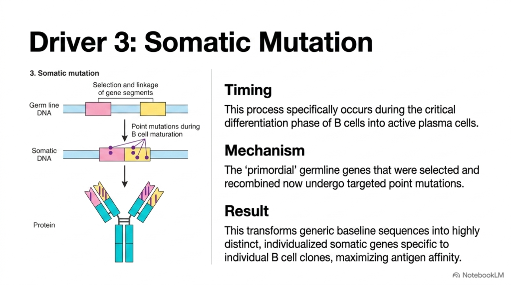 Slide 09: Somatic Mutation and Affinity Maturation in Antibody Biosynthesis