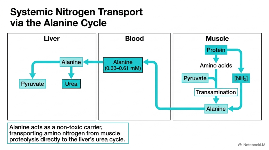 Slide 10: The Glucose-Alanine Cycle and Nitrogen Disposal in Muscle Metabolism