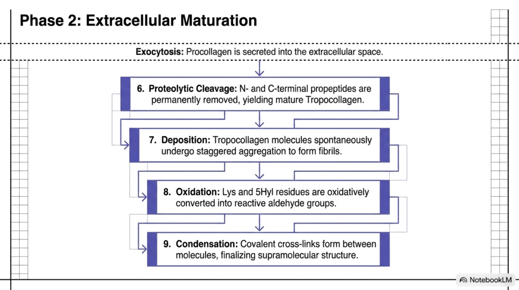 Slide 10: Extracellular Maturation Steps in Collagen Biochemistry