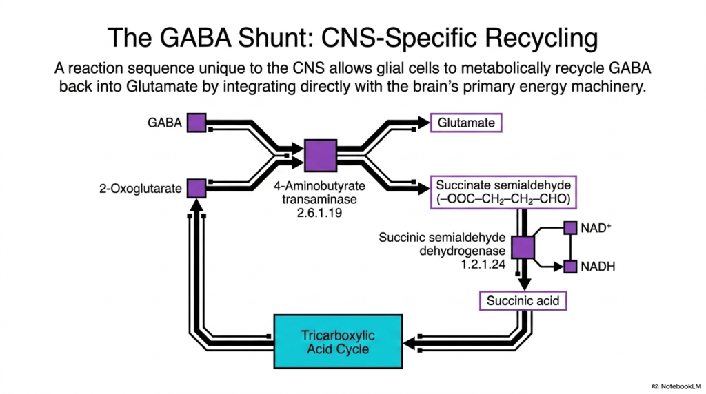 Slide 10: The GABA Shunt and Energy Integration in Brain Metabolism