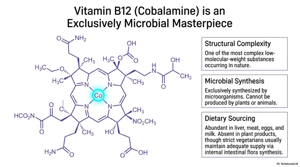 Slide 10: Microbial Origin and Complex Structure of Water-Soluble Vitamins: Cobalamin