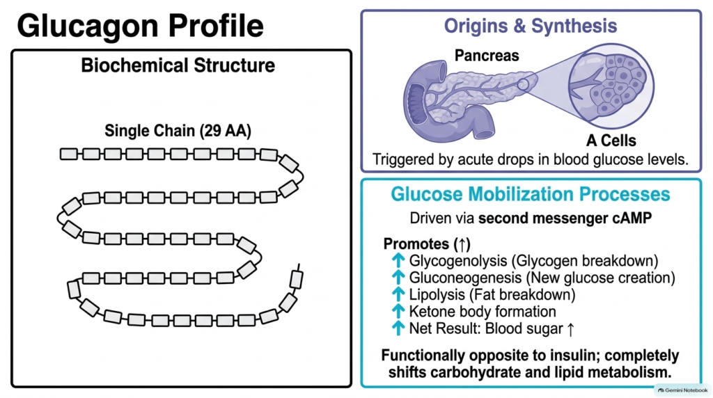 Slide 10: Glucagon Profile and Glucose Mobilization by Hydrophilic Hormones